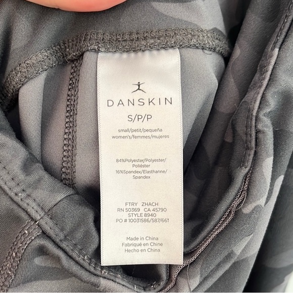 Danskin Women's Gray Camo Leggings - Picture 3 of 7